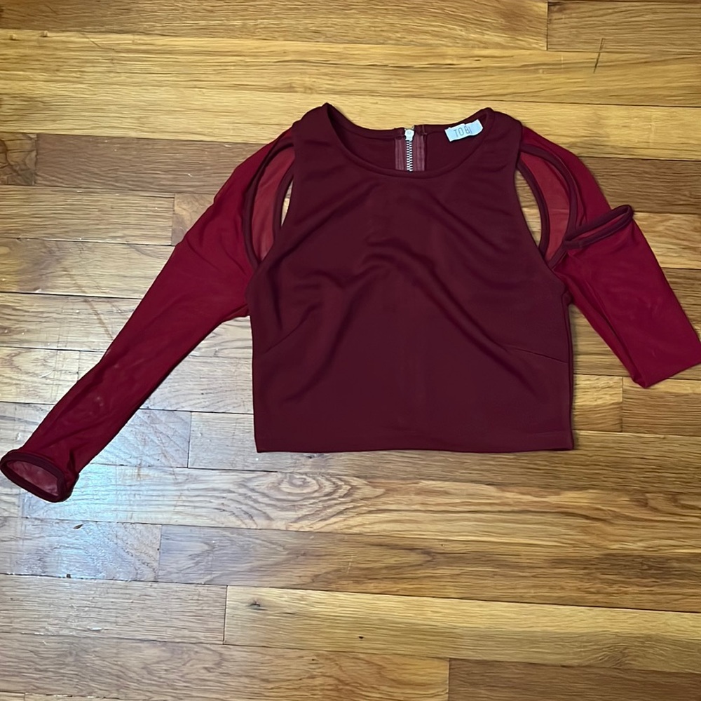 Tobi Long Sleeve Crop Top
